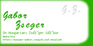 gabor zseger business card